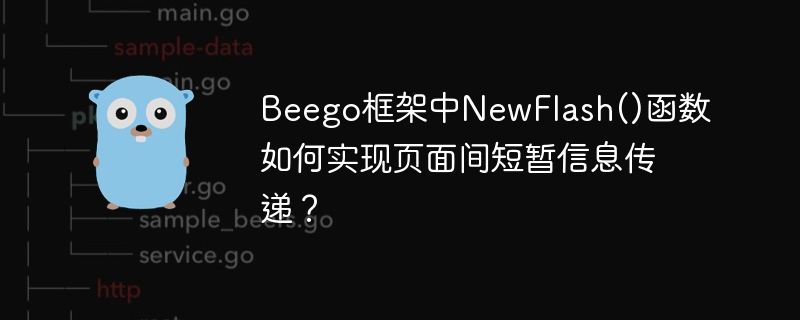Beego框架中NewFlash()函数如何实现页面间短暂信息传递？