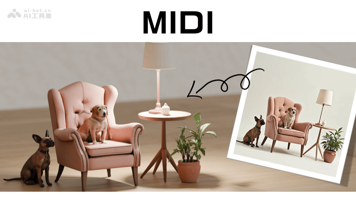 MIDI— AI 3D场景生成技术，能将单张图像转化为360度3D场景