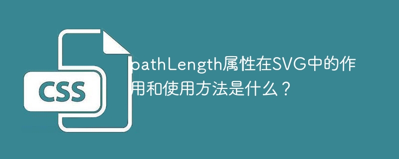 pathLength属性在SVG中的作用和使用方法是什么？