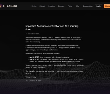 Charmed AI：3D建模与动画制作的AI工具包