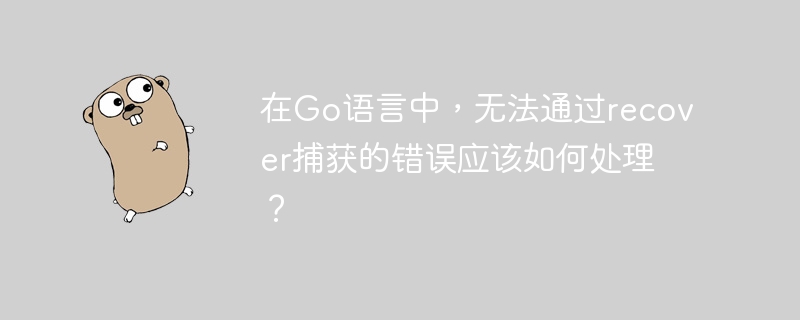 Go语言中无法通过recover捕获的错误处理方法