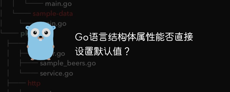 Go语言结构体属性能否直接设置默认值？