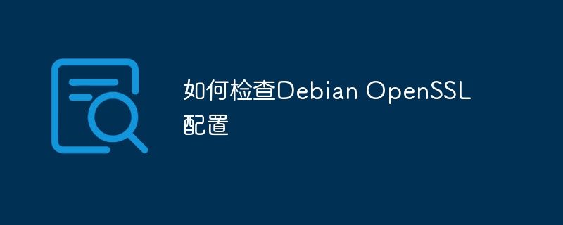 DebianOpenSSL配置检查攻略