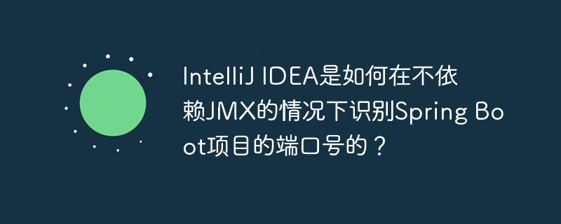 IntelliJIDEA如何识别SpringBoot项目端口号？