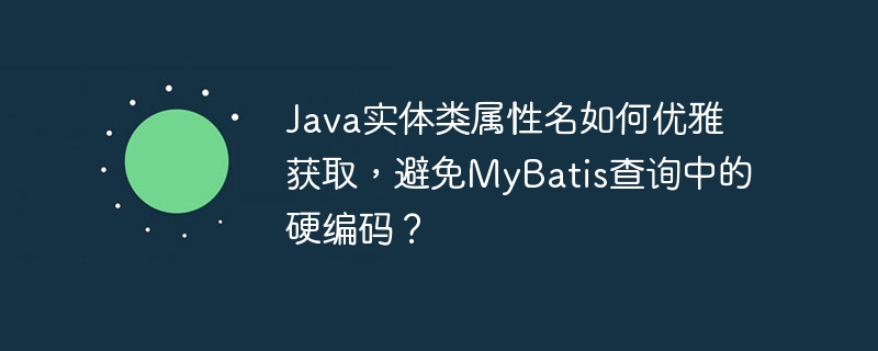 Java实体类属性名如何优雅获取，避免MyBatis查询中的硬编码？
