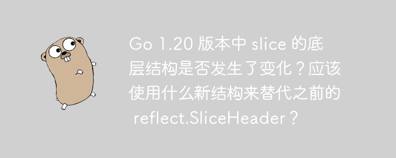 在Go1.20中，slice的底层结构依然未变，仍需使用`reflect.SliceHeader`来访问其底层数组和长度信息，没有新结构替代。