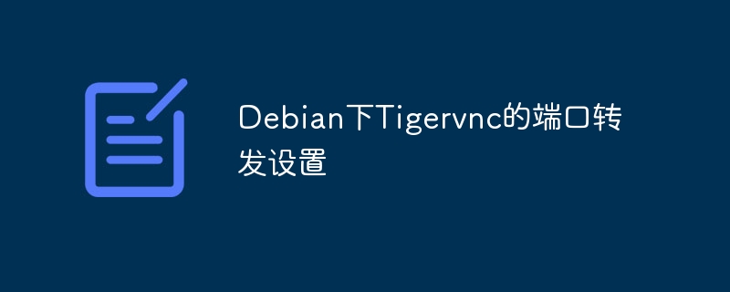 Debian下Tigervnc端口转发设置详解