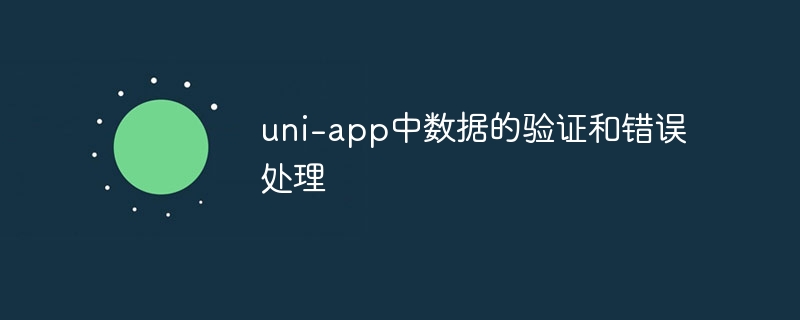 uni-app数据验证与错误处理实用技巧