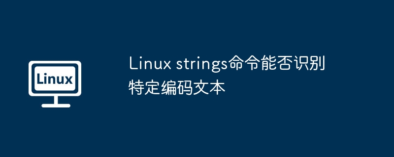 Linuxstrings命令能否识别特定编码？