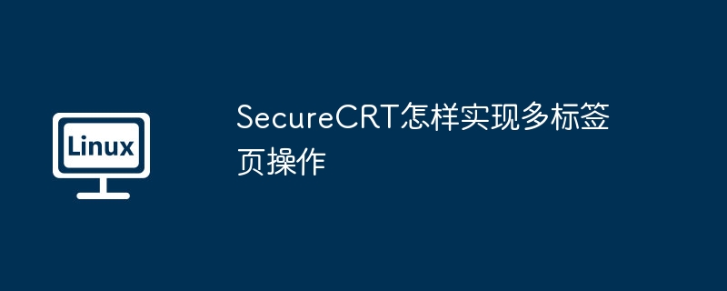 SecureCRT多标签页操作秘籍