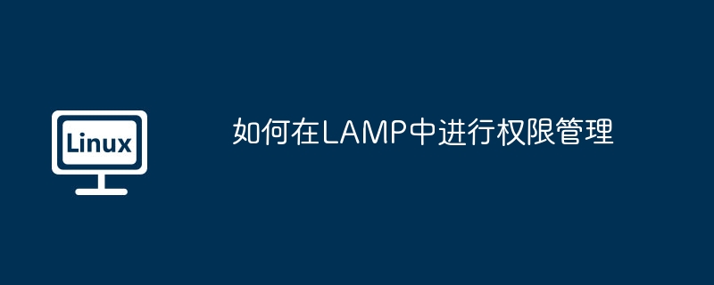 LAMP环境权限管理详细攻略及技巧