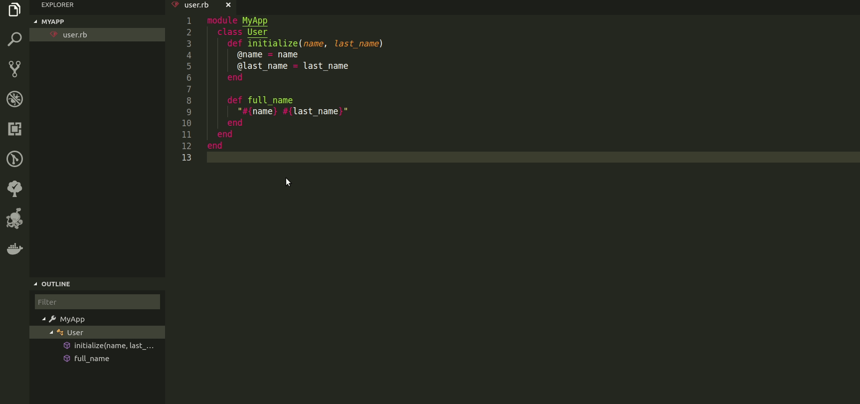 vscode-ruby-symbols示例