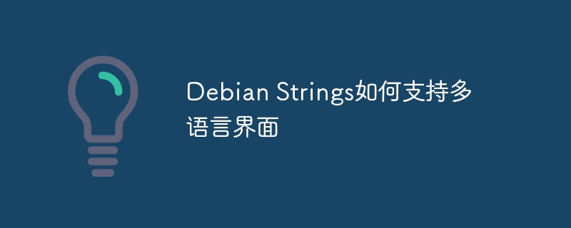 Debian Strings如何支持多语言界面
