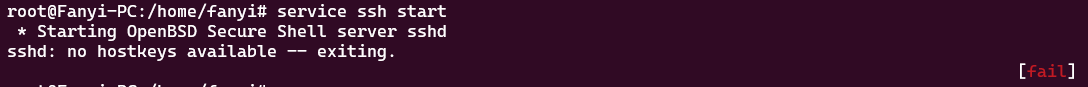Linux问题随记：sshd无可用主机密钥，解决方案