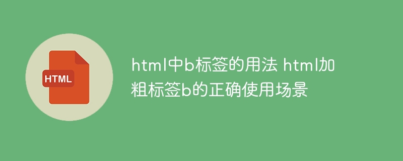 HTML中b标签的用法及加粗效果