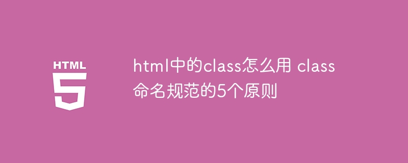 HTML中class的使用及命名5大原则