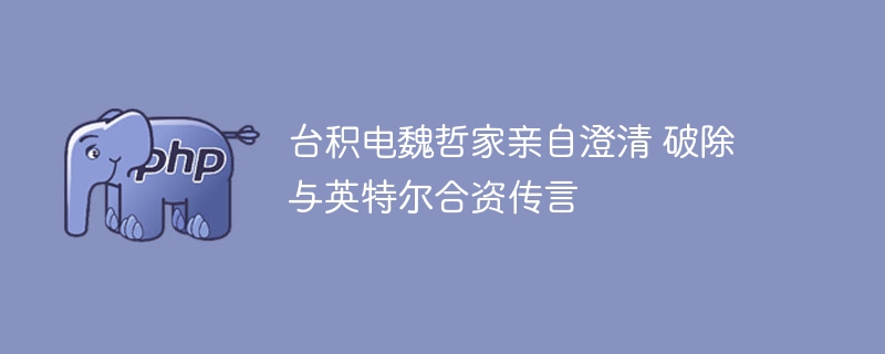 魏哲家辟谣：台积电与英特尔无合资计划