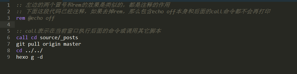 Hexo快速部署文章的bat脚本教程