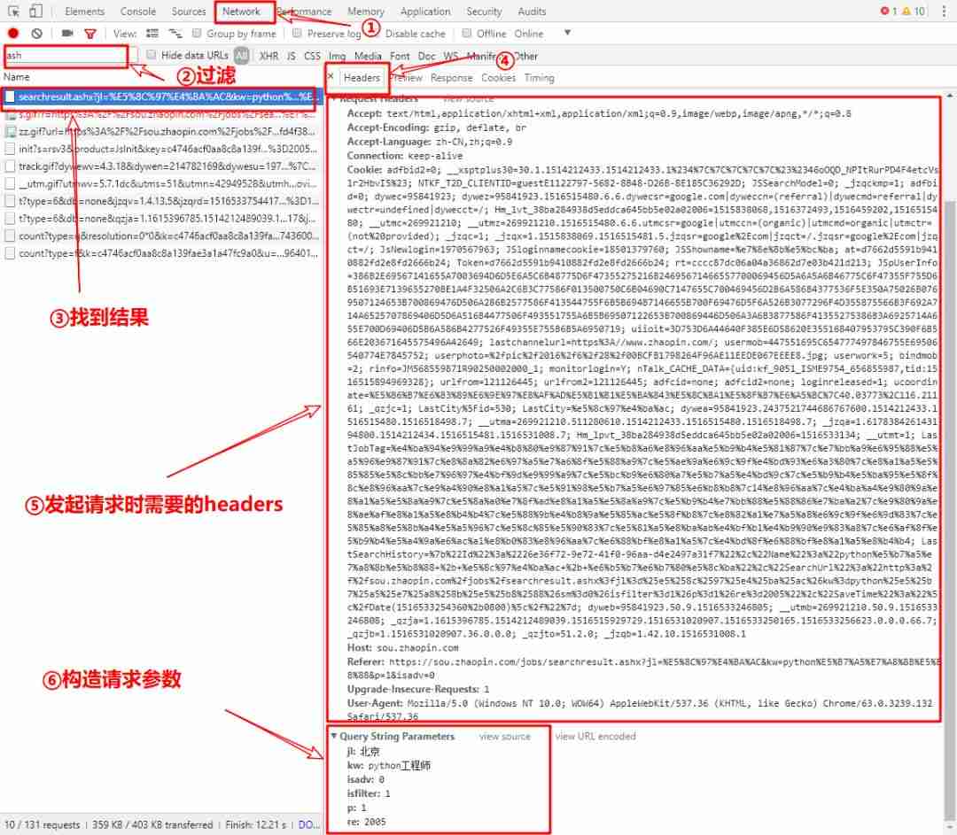 Python爬虫抓取智联招聘（基础版）