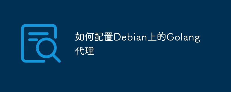 Debian上Golang代理设置攻略