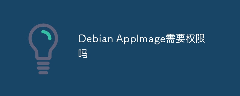 在Debian系统上运行AppImage需要什么权限