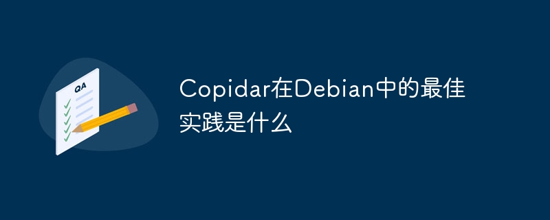 Copidar在Debian中的最佳实践是什么