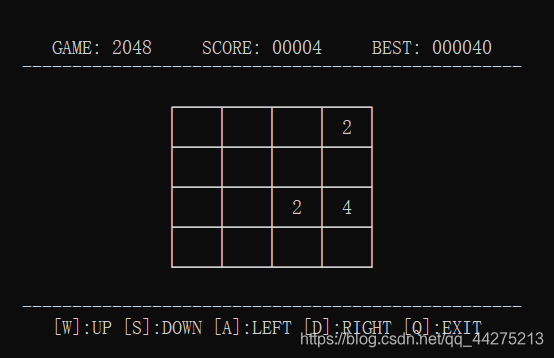 C语言实现2048游戏(Windows版)