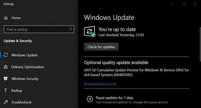 Win10 20H1/20H2获可选更新：修复IE内存泄漏等问题