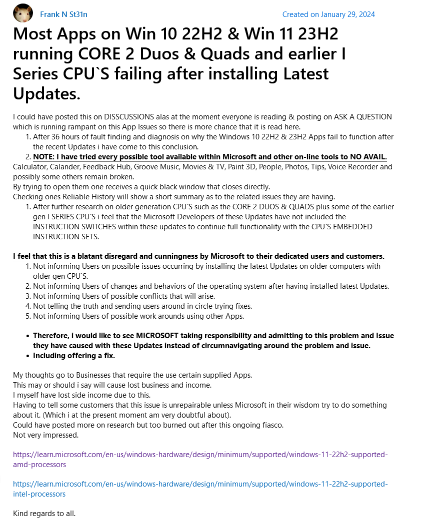 Win10/Win11旧设备升级后预装应用闪退黑屏