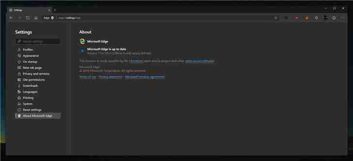 Win10 Chromium版Edge浏览器改进Dark模式