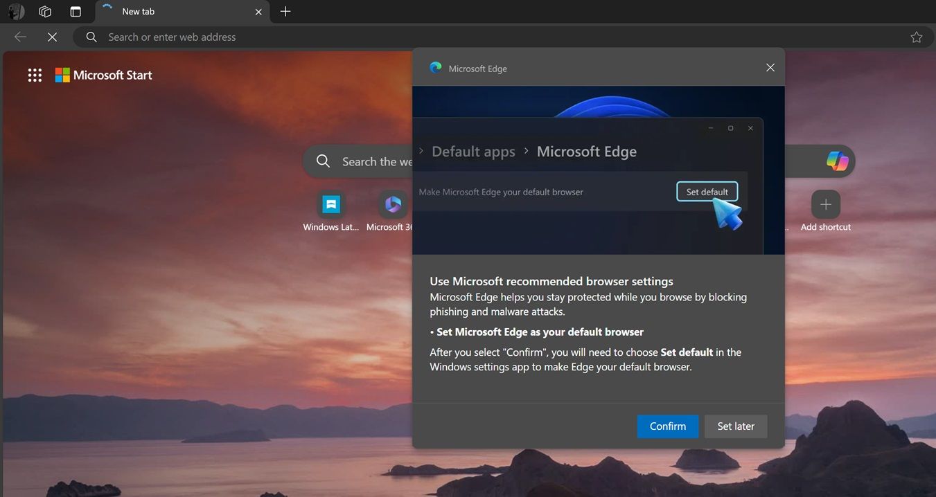 微软力推Win11用户设Edge为默认,新3D横幅上线