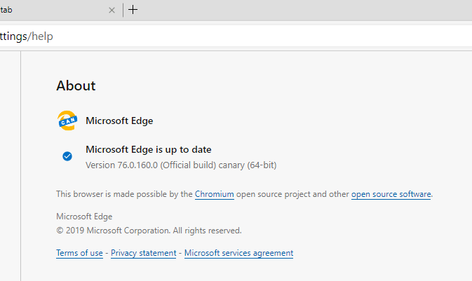 新版Edge Canary启用Dark主题 跟随Win10设置进行同步