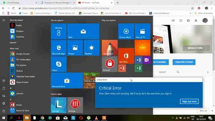 微软表示Win10补丁KB4515384并不是导致开始菜单损坏的原因