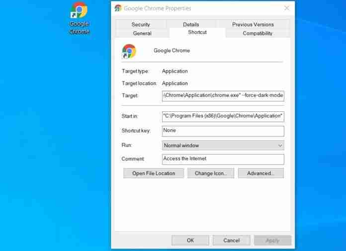 Win10系统启用Chrome浏览器V74.0的黑暗模式的方法