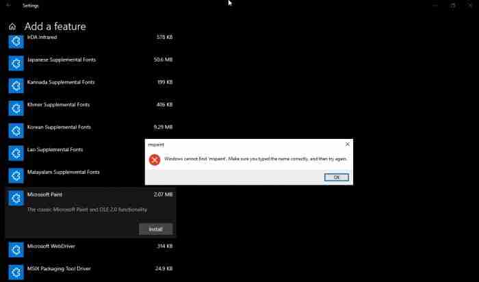 Win10后续将会将更多的传统核心应用降为可选功能