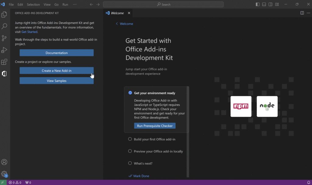 微软放大招！VSCode新增Office加载项开发工具抢先体验