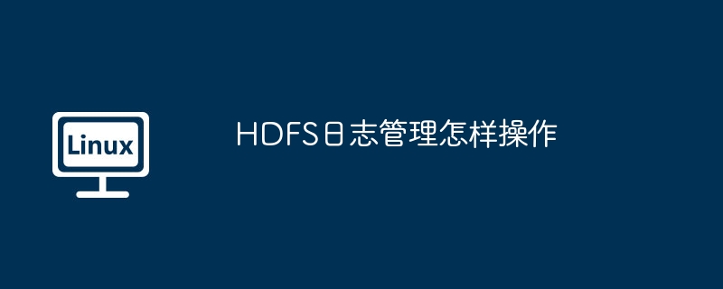 HDFS日志管理保姆级教程，小白一看就懂！