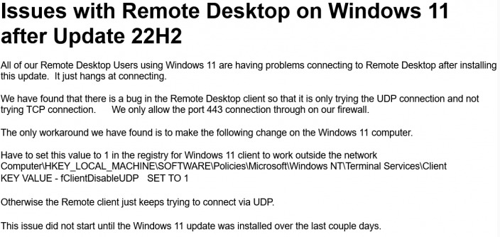 Win1122H2更新后远程桌面连不上？手把手教你快速修复
