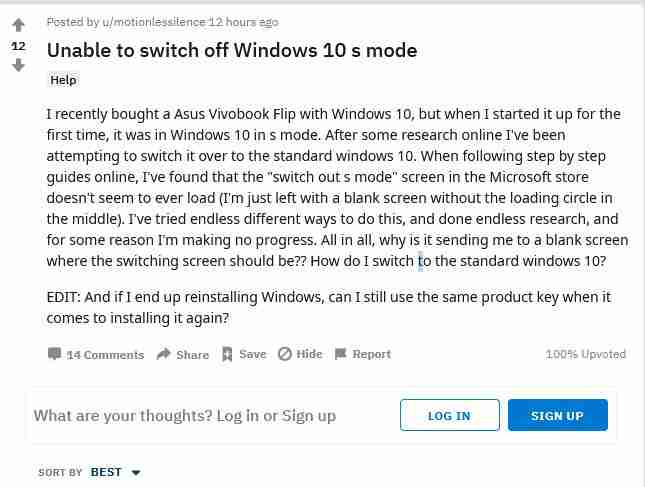 微软确认win10暂时无法退出S Mode：正在调查中