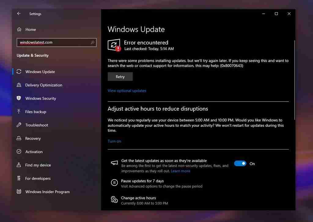 Windows Update 出错：Win10 安装 3 月更新后再推送去年 10 月更