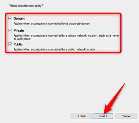 在Windows 10防火墙中打开端口