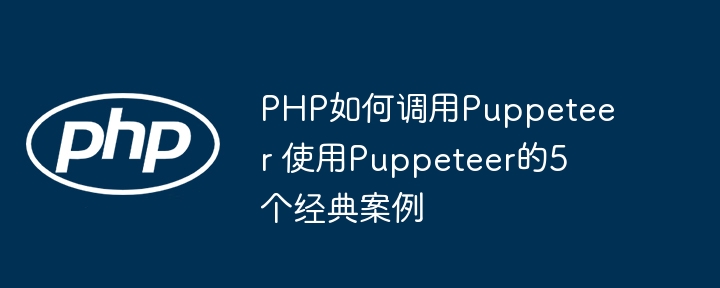 PHP调用Puppeteer超简单！附5大Puppeteer实战案例