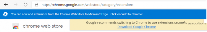 谷歌回应Win10 Edge访问Chrome商店安全警告