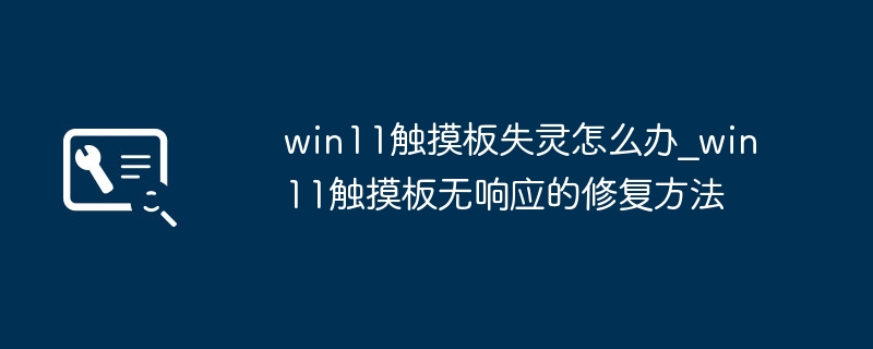 win11触摸板失灵怎么办_win11触摸板无响应的修复方法