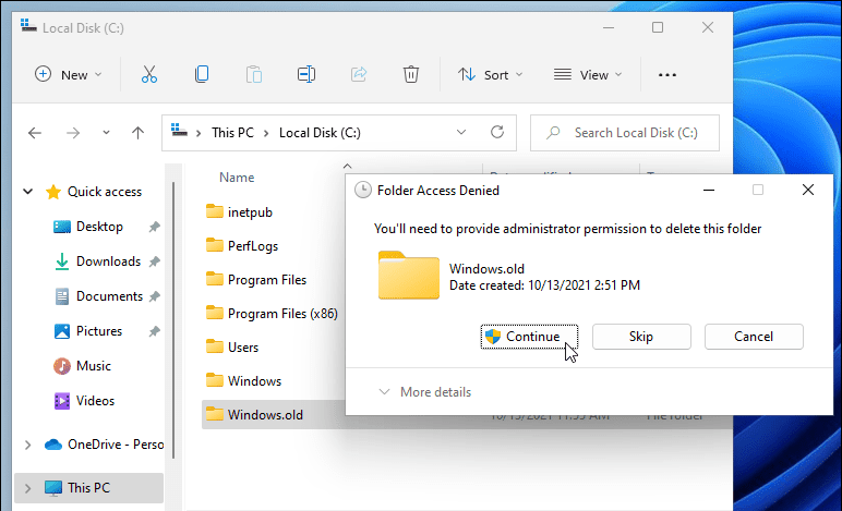 Win11可以删除Windows.old文件吗？删除Windows.old文件的具体方
