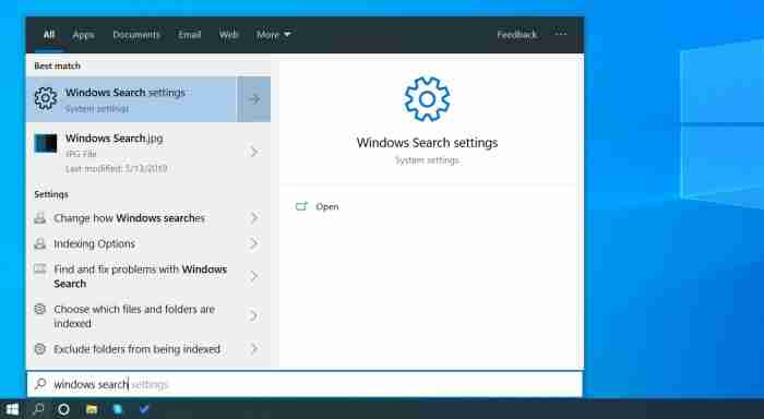 Windows 10 19h1 V1903全盘搜索将更快