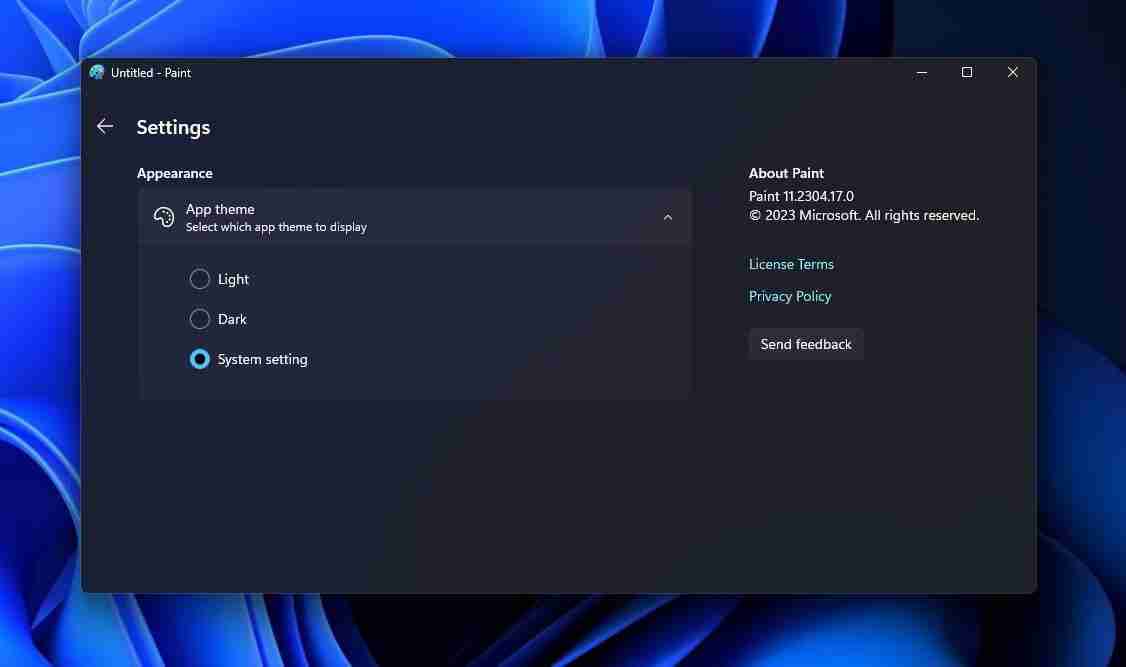 Windows 11 Paint应用正式推出暗黑模式，提升用户体验