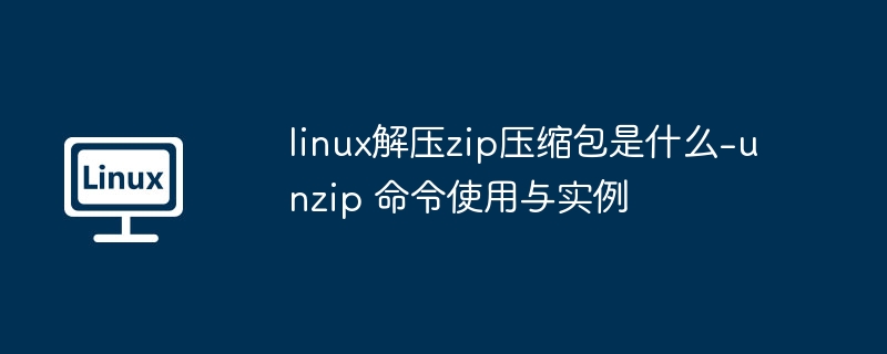 Linux下解压zip用unzip命令详解