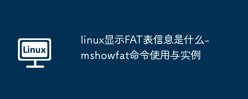Linux下mshowfat命令详解与使用实例