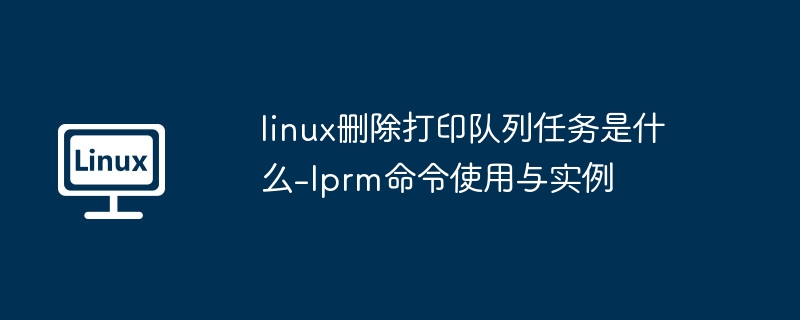 Linux下lprm删除打印任务教程